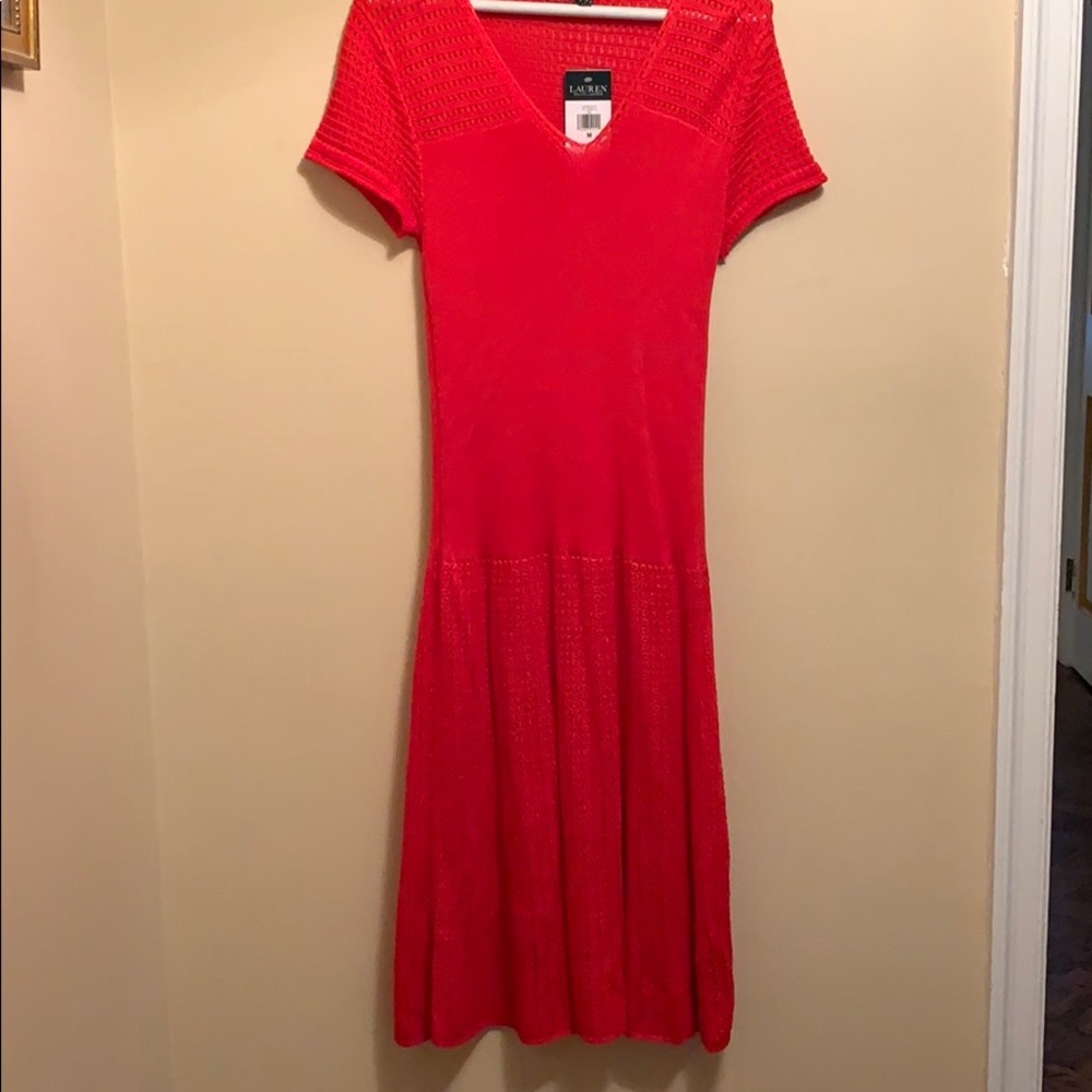 Lauren Ralph Lauren red knit dress